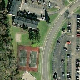 Sand Volleyball Court, Fairfield, OH — aerial view