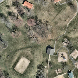Sand Volleyball Court, Rosedale, MD — aerial view