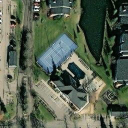 Sand Volleyball Court, OH — aerial view