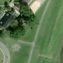Sand Volleyball Court, Athens, OH — aerial view