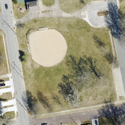 Sand Volleyball Court, Leavenworth, KS — aerial view