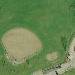Sand Volleyball Court, Landen, OH — aerial view