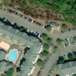 Sand Volleyball Court, Athens, OH — aerial view