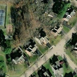 Sand Volleyball Court, OH — aerial view