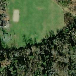 Sand Volleyball Court, New Burlington, OH — aerial view