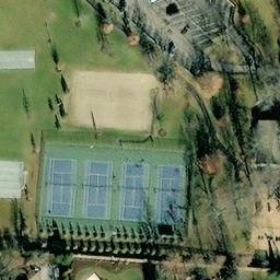 Volleyball Court, Montgomery, OH — aerial view
