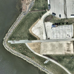 Sand Volleyball Court, Baltimore, unknown — aerial view