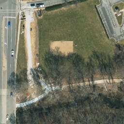 Sand Volleyball Court, Kansas City, MO — aerial view
