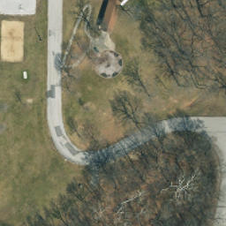 Sand Volleyball Court, Liberty, MO — aerial view