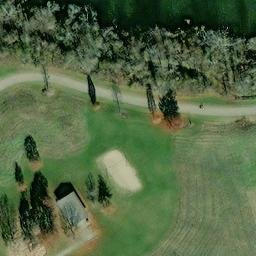 Sand Volleyball Court, OH — aerial view