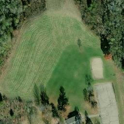 Sand Volleyball Court, OH — aerial view