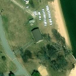 Sand Volleyball Court, MD — aerial view