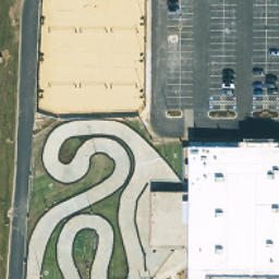 Sand Volleyball Court, Kansas City, MO — aerial view