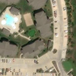 Sand Volleyball Court, Manhattan, KS — aerial view