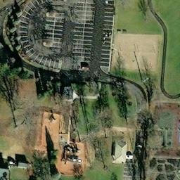 Sand Volleyball Court, Rossmoyne, OH — aerial view