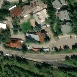 Volleyball Court, Snowmass Village, CO — aerial view