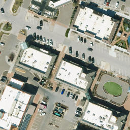 Sand Volleyball Court, Kansas City, MO — aerial view
