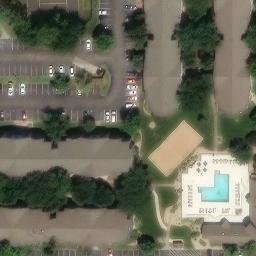 Sand Volleyball Court, Manhattan, KS — aerial view