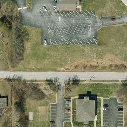 Volleyball Court, Kansas City, MO — aerial view