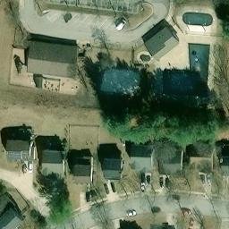 Sand Volleyball Court, Columbia, MD — aerial view