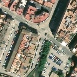 Vista aérea de Oeste del casco