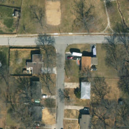 Sand Volleyball Court, Gladstone, MO — aerial view