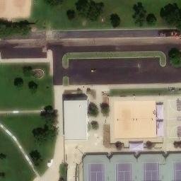 Volleyball Court, Manhattan, KS — aerial view