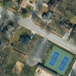 Sand Volleyball Court, Gladstone, MO — aerial view