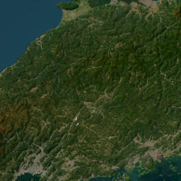 Tottori Prefecture map(satellite map)