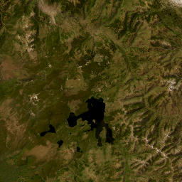 U.S. 20 Yellowstone National Park WY Satellite Map