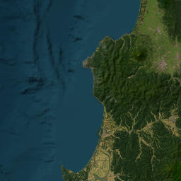 Akita Prefecture map(satellite map)