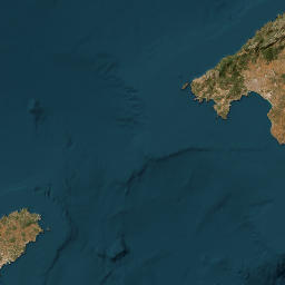 Balearic Islands map(satellite map)