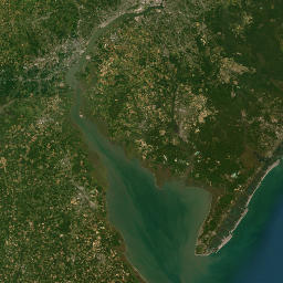 Delaware map(satellite map)