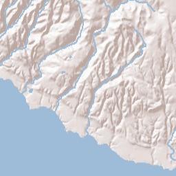 CA-1 Santa Cruz California  Terrain Map