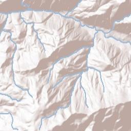 State Highway 180, Kings Canyon National Park Terrain Map