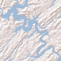 Rocky Springs Tennessee Terrain Map