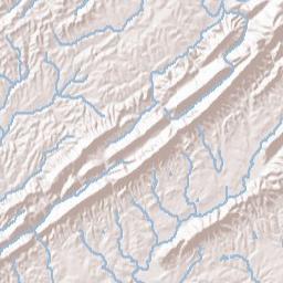 White Horn Tennessee Terrain Map