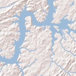 Waterhaven Tennessee Terrain Map