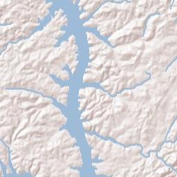 Davis Tennessee Terrain Map