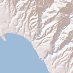 San Simeon California Terrain Map