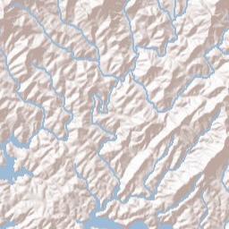 Cherokee County Terrain Map
