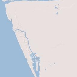 Hollywood Beach California Terrain Map