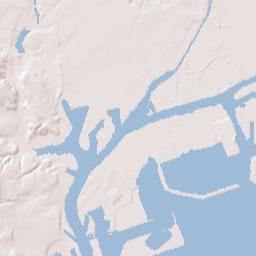 Wilmington California Terrain Map