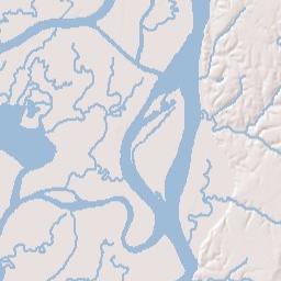 Lower Hall Landing Alabama Terrain Map