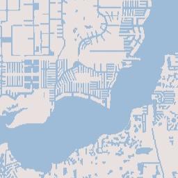 Cape Coral, Florida Terrain Map