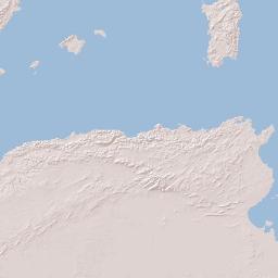 Tunisia Terrain Map