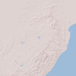 Lesotho Terrain Map