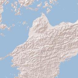 Ehime Prefecture Terrain Map