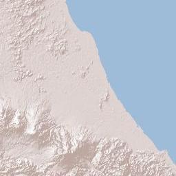 Costa Rica Terrain Map