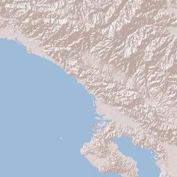Puntarenas Province Terrain Map